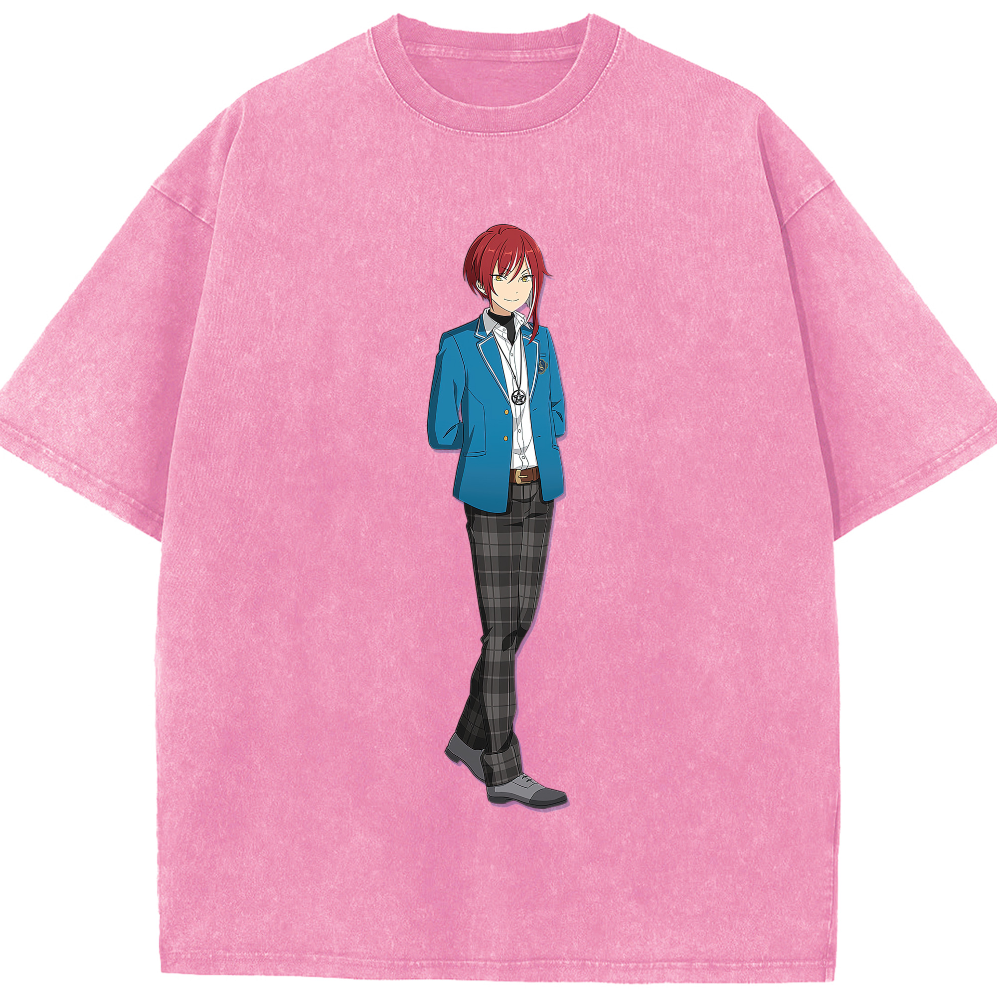 （画像用） あんさんぶるスターズ! Ensemble Stars 綿100% ヴィンテージ風 半袖Tシャツ（フロントプリント）